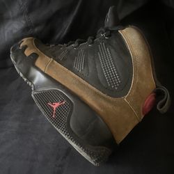 Jordan 9 Retro Olive NRG Boots(Black/Brown/Red)