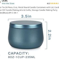 ($18 For All, $1 Each) 20 BRAND NEW Tin Jars For Candle Making Crafts Crafting Storage