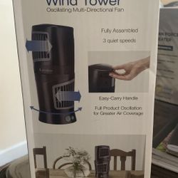 Twist Top 12 In. 3 Speed Black Oscillating Tower Fan | Lasko Desk Twisttop Spd