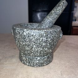 Stone (Granite) Mortar and Pestle Set Natural Granite Stone Home Set Grinder Spice  