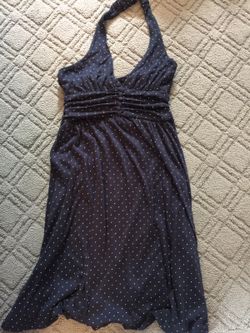 Navy polka dot sundress