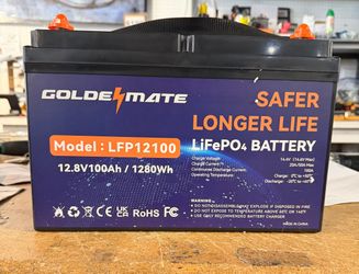 12.8V 100Ah LiFePO4 Battery Deep Cycle Lithium Iron Phosphate 1280Wh Rechargeable