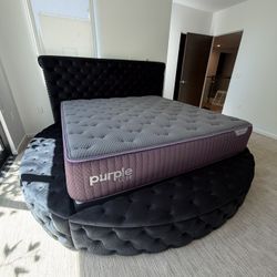 New In Box King Bed Frame With Hybrid Mattress (Read Description Below)