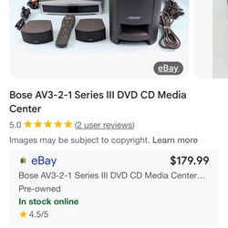 Used Bose System In Picture Above