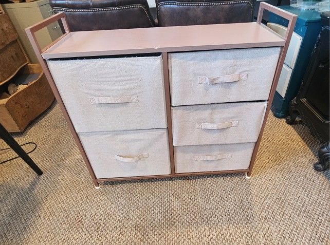 Cubby With Sliding Fabric Boxes