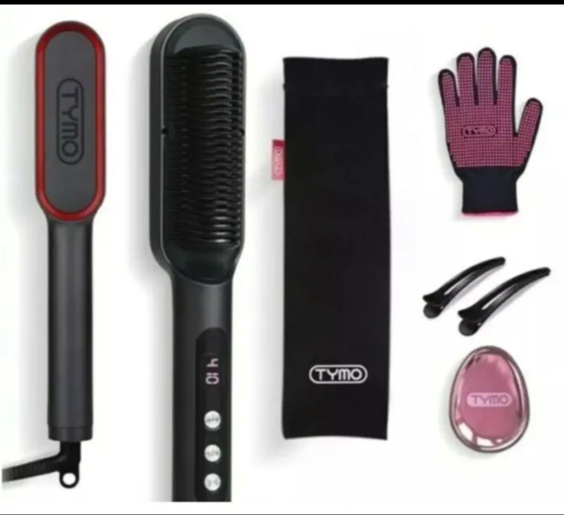 TYMO RING  Hair Straightener Brush Comb & Iron