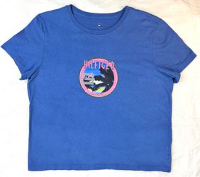 Tommy Hilfiger Women's XL Blue Cotton Short Sleeve T-Shirt Visit Sunny Florida