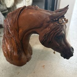 Hand Carved Horse Head Sculpture Pick Up In Orting 