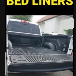 BEDLINER IN STOCK FOR ALL TRUCKS (TOP OF THE LINE, NOT USED LIKE IN SANTA ANA) PLASTICOS PARA LA CAJA, BED LINERS, RACKS, SIDE STEPS, TONNEAU COVERS
