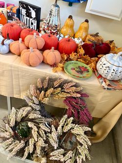 Halloween and Thanksgiving decorations