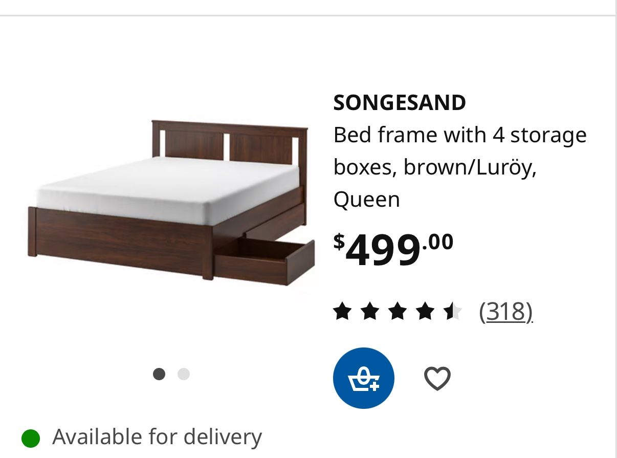IKEA Queen Bed w/storage