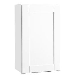 Hampton Bay Shaker 18 in. W x 12 in. D x 30 in. H Assembled Wall Cabinet in Satin White #A40