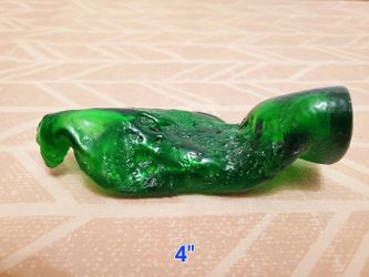 Green Melted Glass Piece