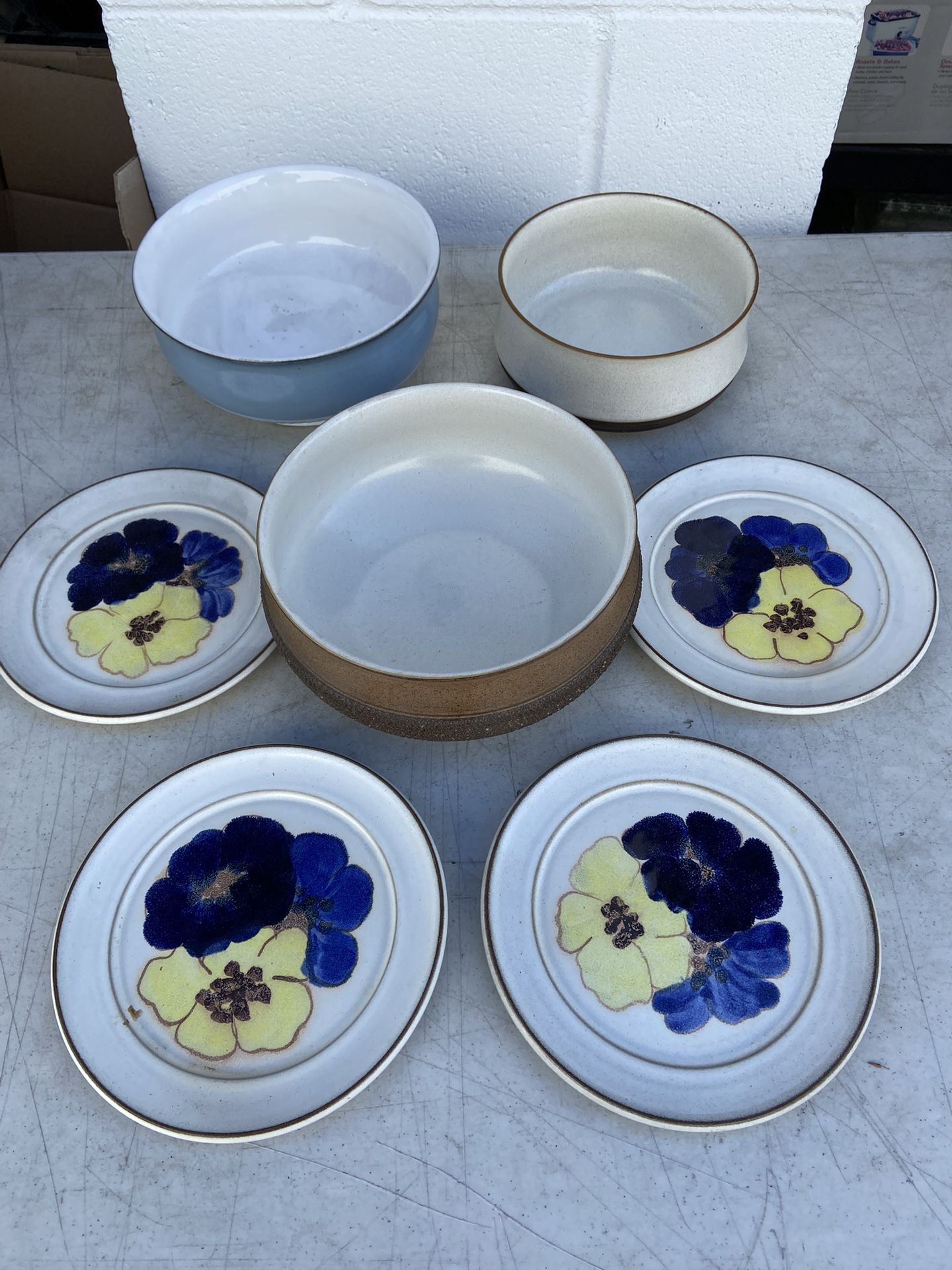 Denby Made in England plates and bowls, all items location in Lake Forest Orange County good condition no chips cracks