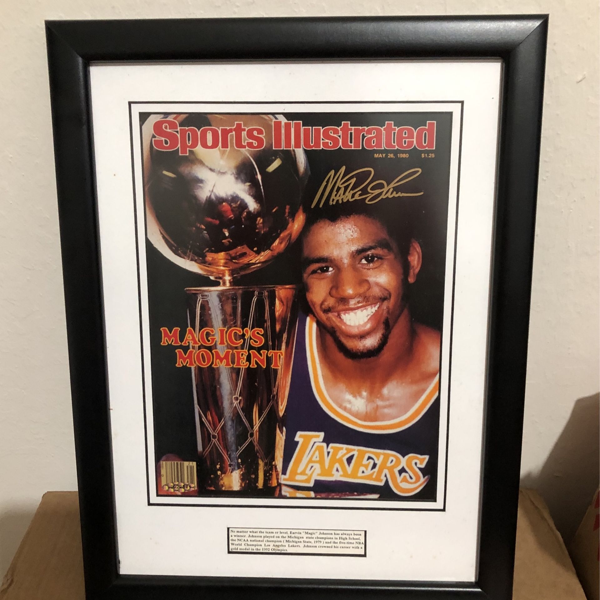 Sport Illustrated Magic Johnson autograph