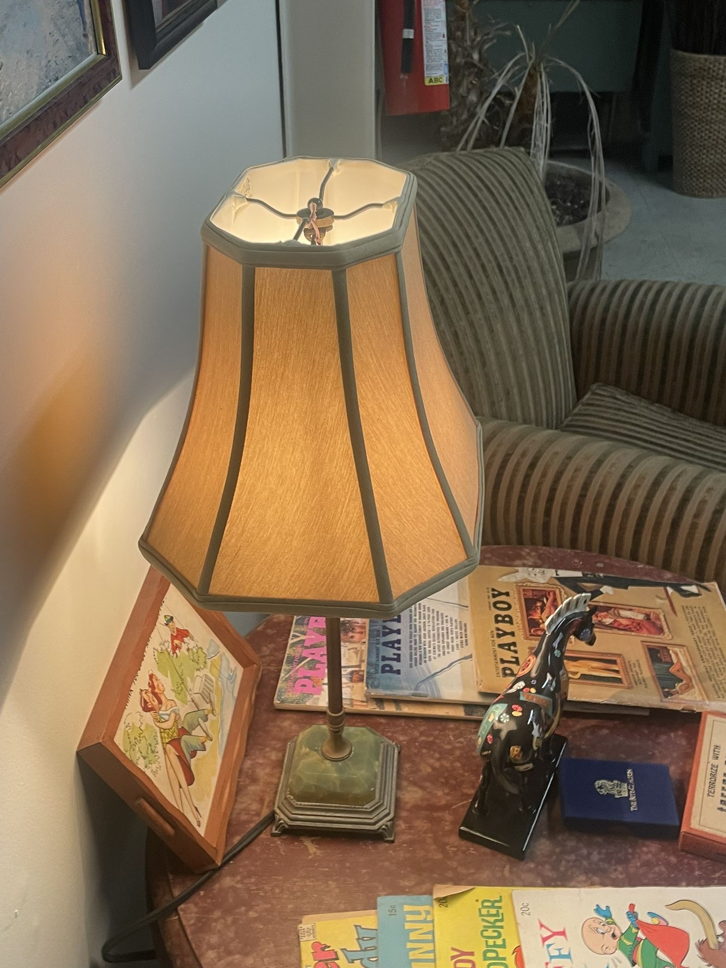 Jade Table Lamp 1940’s. $65