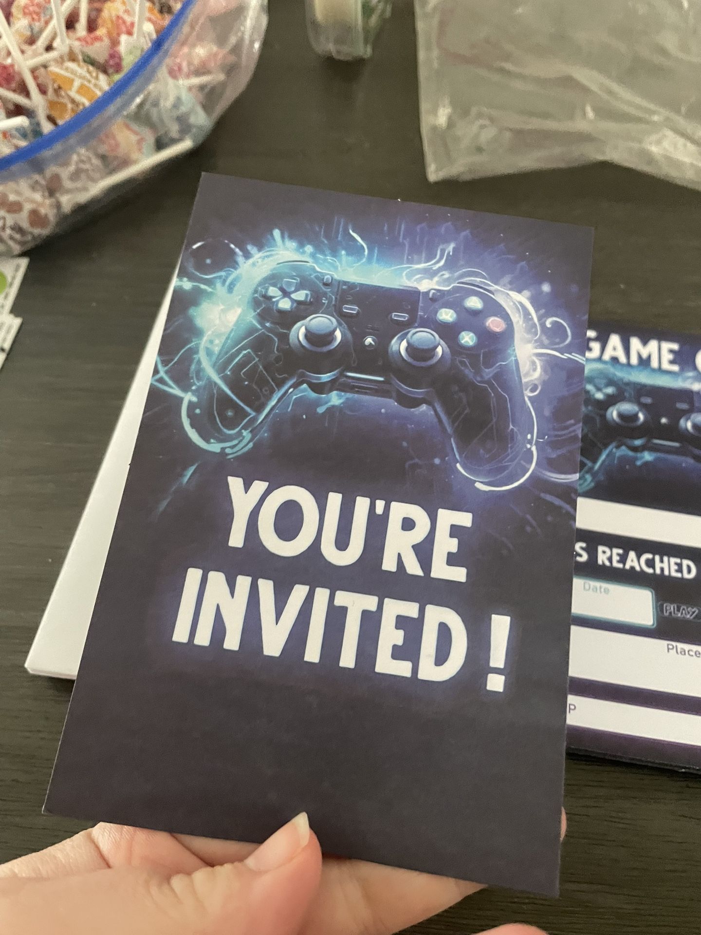 NEW Gamer Birthday Invitations