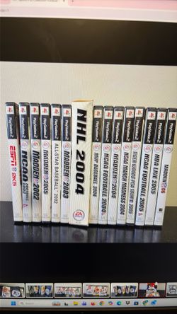 PS 2 sports games, Madden, NBA, NHL, MLB NCAA
