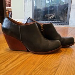Kork- Ease Wedge Boot Black/Brown 8.5