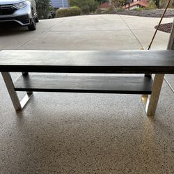 Heavy Duty Wood And Metal Console Table