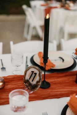 Black battery operated luminara taper candles