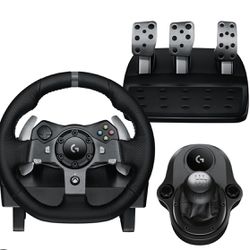 Logitech Steering Wheel With Pedals And Shifter(Xbox And Pc)