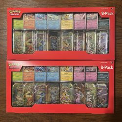 Costco Prismatic Evolutions 8- Pack Mini- Tins (8 Available)