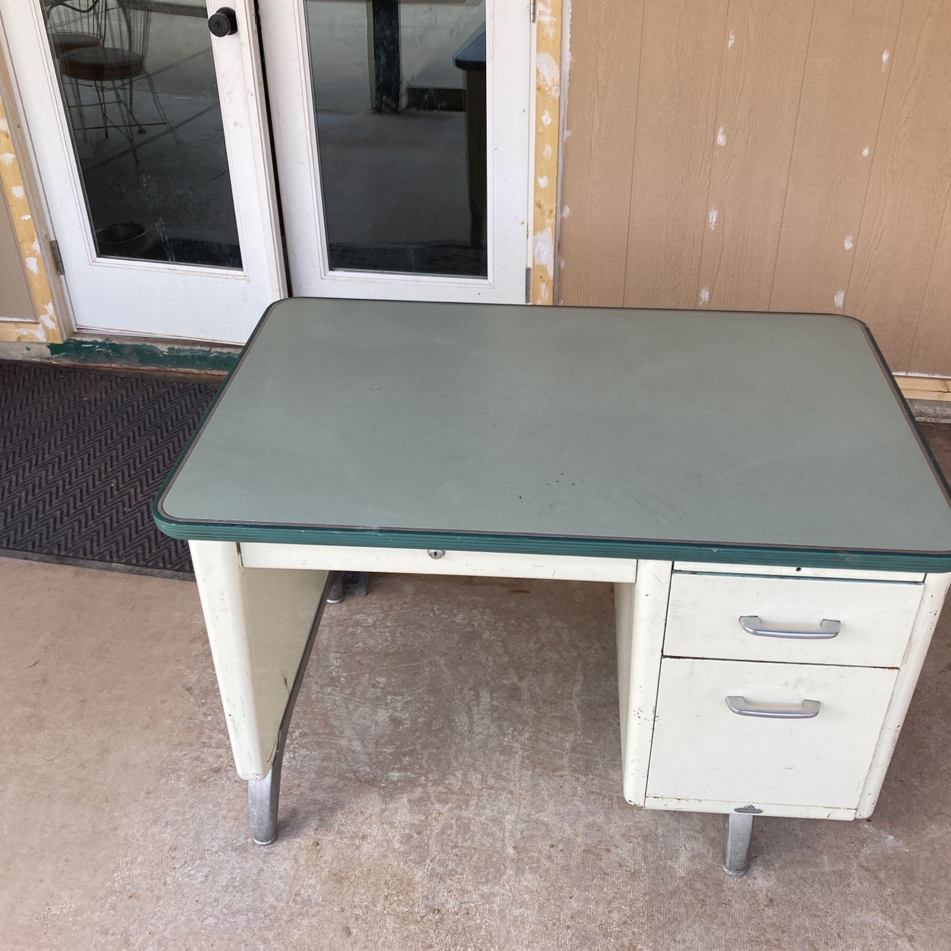 Vintage Mid Century Teacher Desk