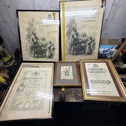 Belgium Medal With Documents Poster