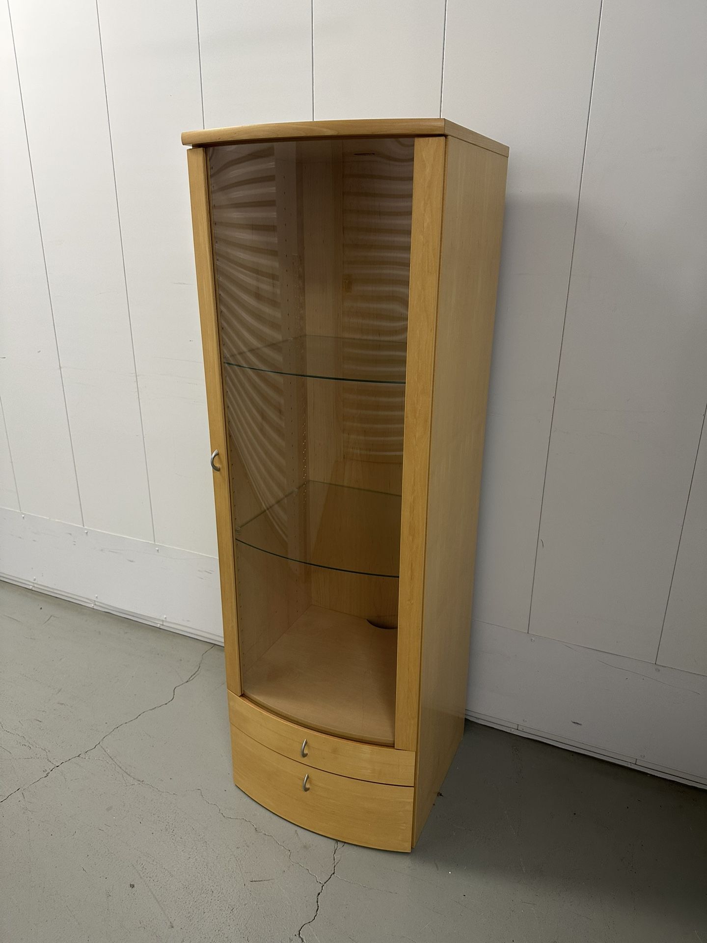 Hammel Furniture Display Cabinet w/ Adjustable Shelves & 2 Drawers 