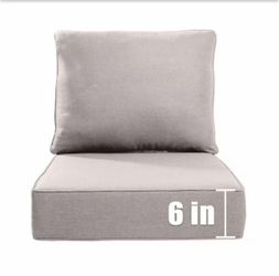 22 in. W x 24 in. D x 6 in. Thick outdoor Chair Cushion
