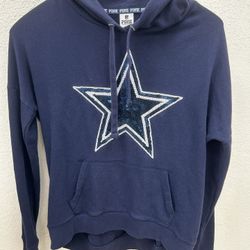 Pink VS Dallas Cowboys Sequined Hoodie Size S 