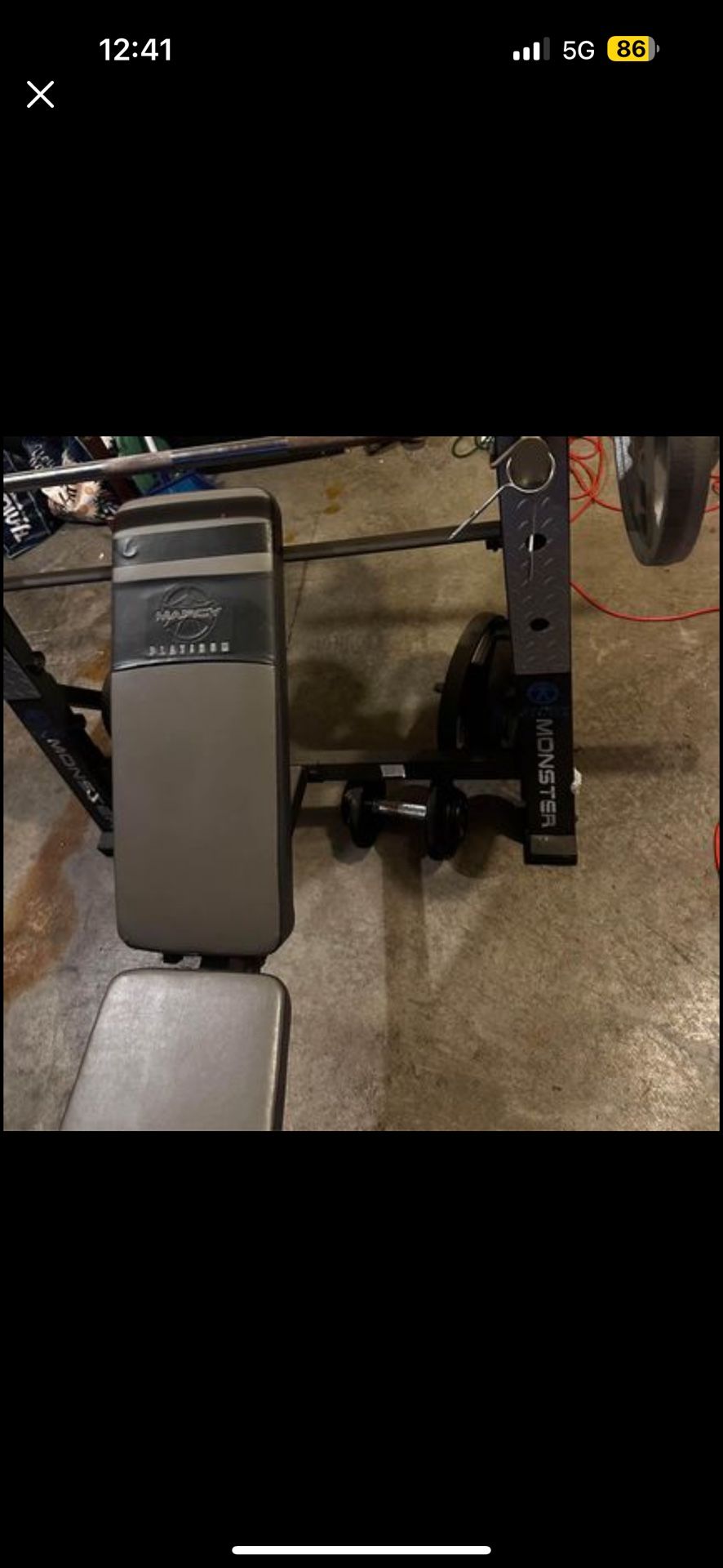 Flat/Incline/Squat rack/preacher curl/ quad extension