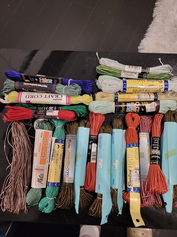77 DARICE Metallic Cord For Plastic Canvas -NEW - Smoke Free