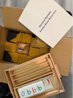 Montessori math golden bead kit materials