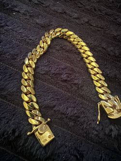 10k Cuban link handmade bracelet