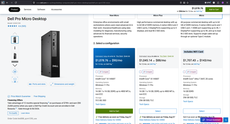 DELL PRO Micro QCM1250