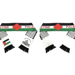Palestinian Custom Flag Scarf Double Printing Satin Palestine Shawl Country Flag Scarf Balaclava Mask for men