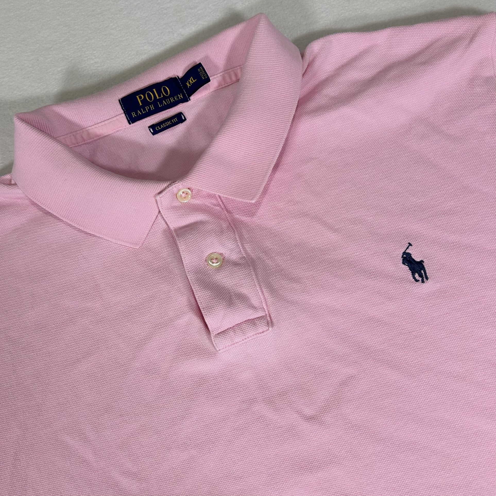 Polo Ralph Lauren Mens XXL Pink Classic Fit Short Sleeve Golf Polo Shirt