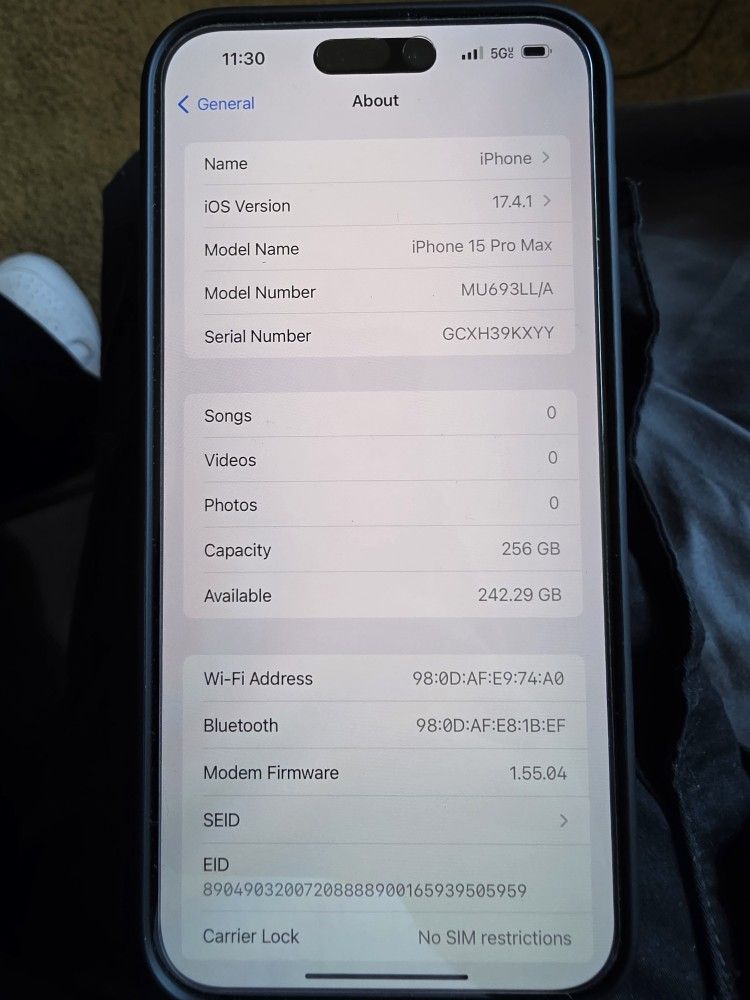 Iphone 15 Pro MAX 256gb