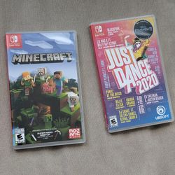 Nintendo Switch Minecraft and Just Dance 2020