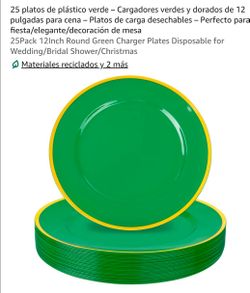 25 plates plastic 12"