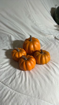 Faux Mini Pumpkins Set of 4