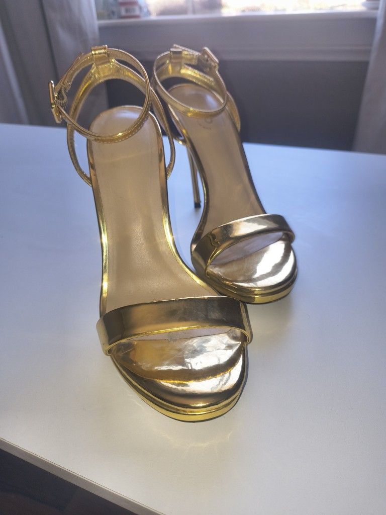 Aldo Gold High Heel Sandals