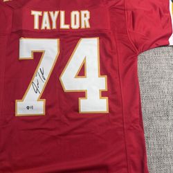 Juwan Taylor Signed Autograph Custom Jersey - Metabilia Coa - Kansas City Chiefs