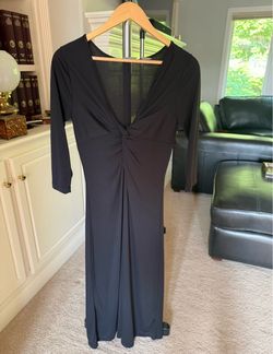 Clifford & Wills Black Twist Front Midi Dress