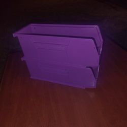 NWT Stackable Purple Storage Boxes 