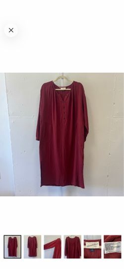 Humanoid Brands Burgundy Cotton Gauze Midi Dress