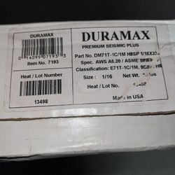 Duramax Premium Seismic Plus DM71T-1C/1M H8SP 1/16X33 Spool Welding Classification: E71T-1C/1M, Size 1/16 MADE IN USA Welding Wire 