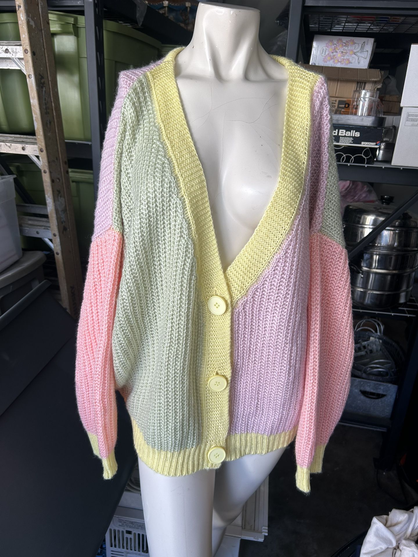 Princess Polly Naomi Cardigan Multi size S/M as is condition